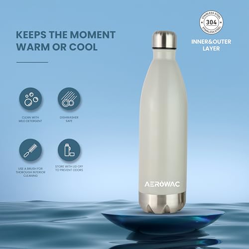 Image of 304 Stainless Steel Viva Insulated Flask 1000ml | Hot & Cold 24 Hours | Leak Proof, Double Wall, Lightweight, BPA-Free Bottle | Ideal for Office, Gym, School and Travel (Grey, Pack of 1)