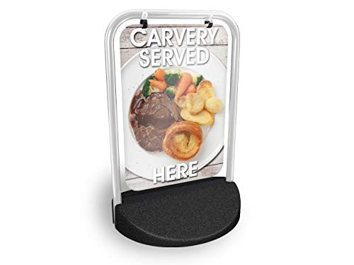 Carvery Served Here Eco Swinger Pavement Sign MEGA Listing Outdoor Street Advertising Display…