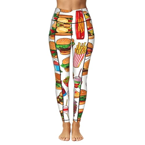 Leggings con estampado de comida rápida para entrenar o tu día a día con comodidad 2