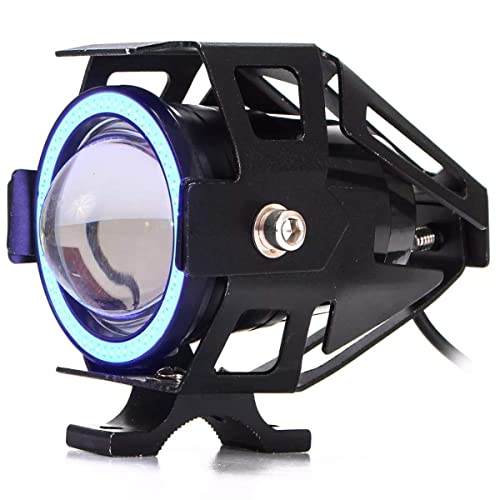 Par Farol De Milha de Led U11 30w Angel Eyes Projetor 12v Moto Neblina Botão Liga/Desliga