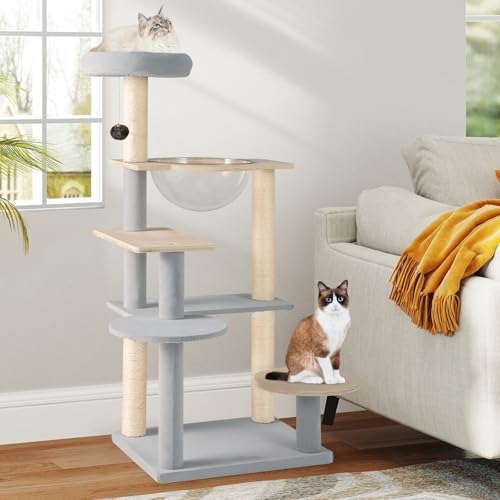 Tangkula Árbol para Gatos Moderno 44 pulgadas Multinivel miniatura 3