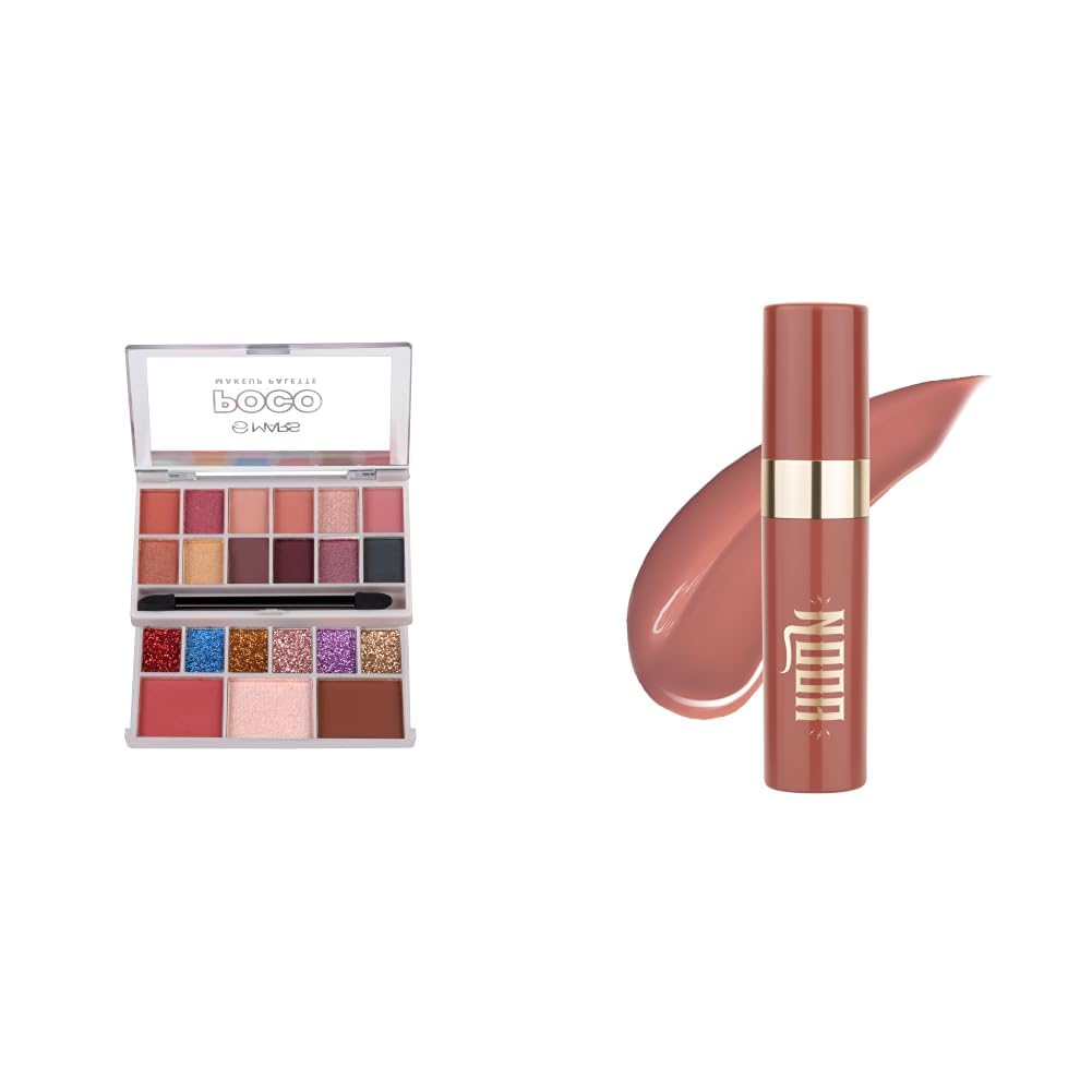 MARS Poco Face Makeup and eyeshadow Palette with Slider Case MARS Cinemagic Transfer-Proof Lip Gloss 2.4ml 01-NOOR-image-13