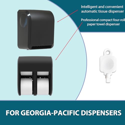 Image of (4Pcs) 50413 Toilet Tissue Paper Dispenser Key for Select Cintas & Georgia Pacific Dispensers,for Jumbo Roll Bath Tissue dispensers 58050、59009 and Vista Center-Pull Towel dispensers 54050