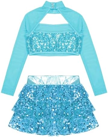 Mädchen Latin Tanzkleid Mit Pailletten & Fransen – Glitzernd, ärmellos, Für Ballsaal & Party