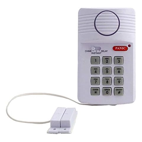 Wireless Home Security Burglar Alarm Garage Shed Caravan Defender with Keypad Fit for Door Window,Powered by 3 x AA Battery(Not Included) Cover