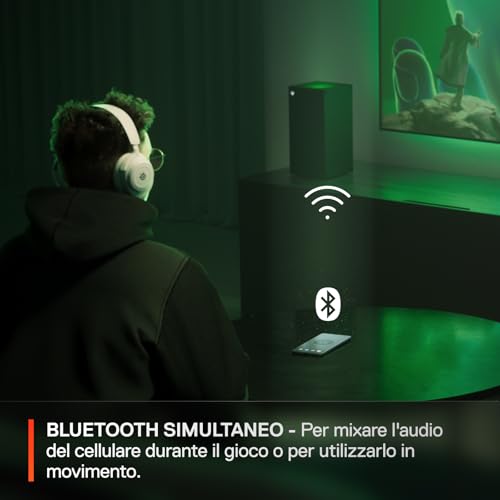 Arctis Nova 7X Wireless - Cuffie da gioco multipiattaforma e per cellulari - 2,4GHz + Bluetooth - Batteria da 38 ore - USB-C - Microfono estraibile - Xbox Series X|S, PC, PS5, VR, Switch - Cuffia gaming - Immagine 2