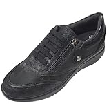 mysoft 670-25 Zapato Deportivo Cremallera Mujer Negro 40