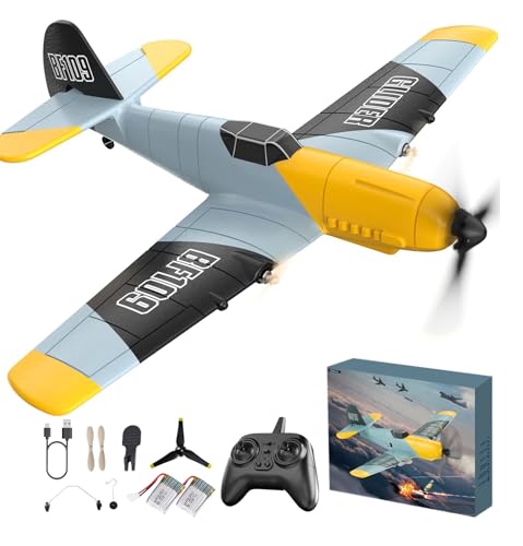 Toileum RC Plane, 3 Channel Remote Control Airplane, 6-axis Gyro Stabilizer BF-109 RTF RC Airplane...