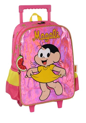 Mochila de Rodinhas Luxcel Turma da Monica - Magali – Rosa
