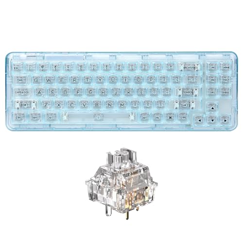 Amazon.co.jp: YUNZII メカニカルキーボード: 透明キーボード
