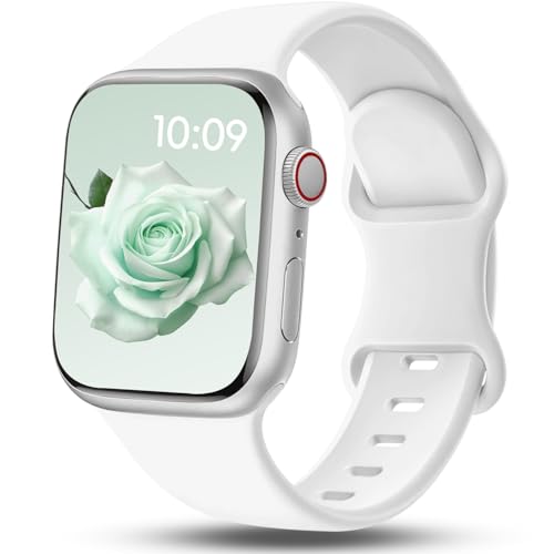 Image of Apple Watch Band for iWatch Series 11 10 9 8 7 6 5 4 3 SE Ultra | Sport Silicone Band Compatible with Apple Watch Bands 40mm 38mm 41mm 42mm 44mm 45mm 46mm 49mm Women Men, Waterproof Strap
