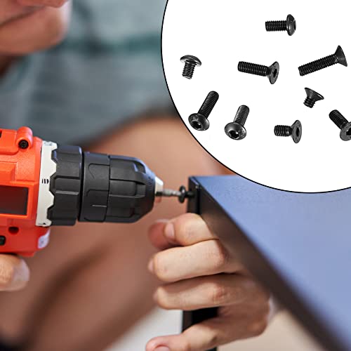 720 Pcs M3 Metric Hex Socket Head Cap Screws Bolts Set, Including 360 Countersunk Pan Head Screw - Image 4