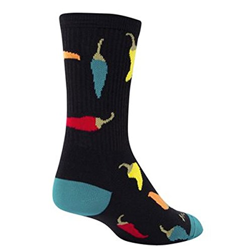 Sockguy, Adults' Crew Cuff Socks - Small/Medium, Peppers #TOP24