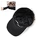 Regilt Adjustable Sun Visor Hat with Wig Spiked Hairs Fashion Baseball Golf Cap for Men & Women (2pack Brown+Grey)
