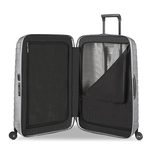 Image of Samsonite Proxis Large Hardside Luggage with Dual Spinner Wheels - Innovative Roxkin Lightweight Shell With Ultimate Durability- Includes TSA Lock, Ergonomic Telescoping Handle -Silver