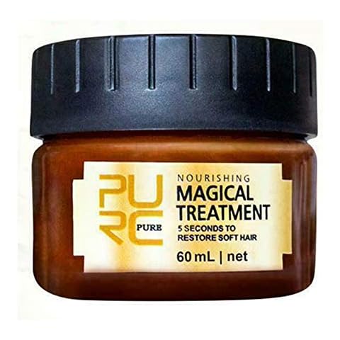 Glamza Pure Magical Hair Mask 60ml Keratin Argan Hair Treatment 5 Seconds Mask Root Repair Nourishing Cover