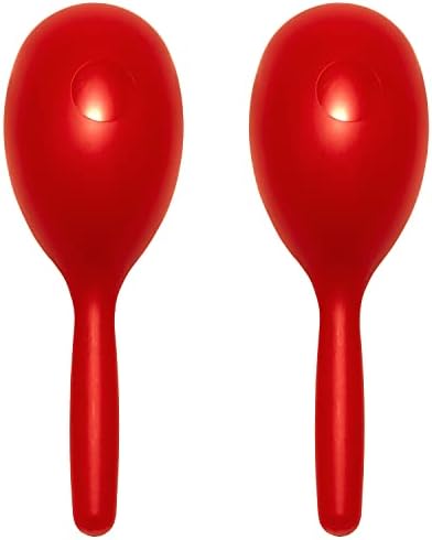 TIGER MAR49-RD Full Size Plastic Maracas - Red - One Pair