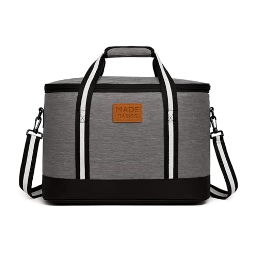 Bolsa Térmica Grande Capacidade 21 L Conserva Alimentos Oxford Isolada Marmita Almoço e Bebidas Cooler Bag Crossbody Resistente a Água (Cinza)