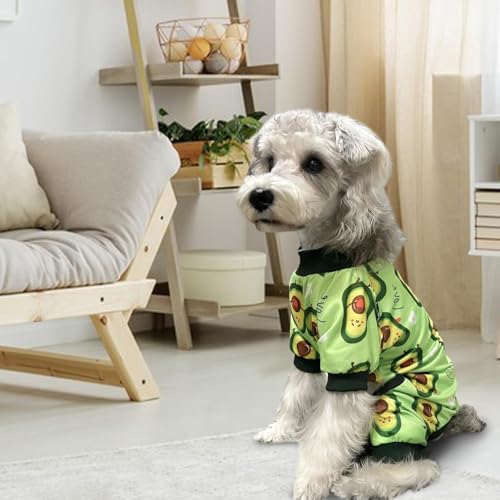 image for XPUDAC 4 Pack Dog Pajamas Soft Strechy Summer Doggie Clothes for Small