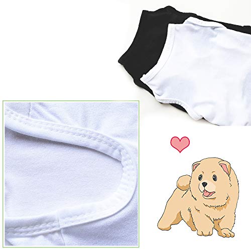2 Packs Dog Shirts Blank Clothes Plain Dog Shirt For Small Dog Boy Girl Cotton Pet Clothes Apparel Fit For Small Extra Small Medium Dog Cat Black & White #TOP3