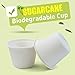 Green Earth, 4 oz Bagasse Compostable Cups, Biodegradable Sugarcane Fiber Material, White, 50-Pack 2