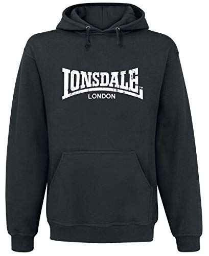 Lonsdale London Wolterton Männer Kapuzenpullover schwarz L 60% Baumwolle, 40% Polyester Streetwear