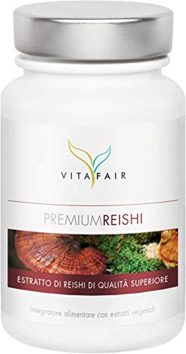 Reishi (Ganoderma Lucidum) - 500mg per Porzione - 100 Capsule - 30% Polisaccaridi Bioattivi - Vegano - Senza sali di Magnesio - German Quality