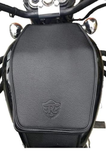Image of Motorcycle Tank Bag for Royal Enfield Classic 350 /500 /Electra /Bullet /Standard, Black. Universal Fit, 25x25x10 cm