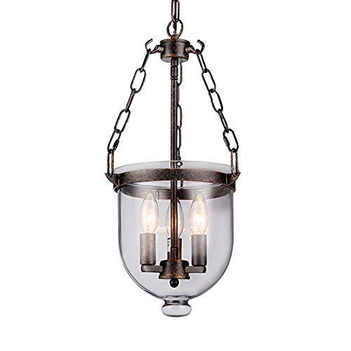 Lustre en fer forgé noir résistant pour éclairage de bar et salon