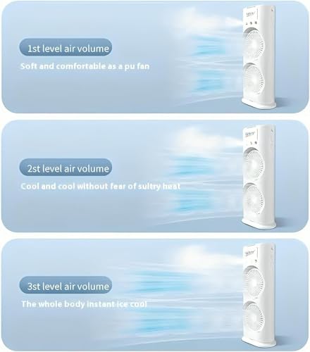 Image of EXBLACK Portable Air Cooler Fan with Mist Function, Dual Fan Design, 700ml Water Tank, USB Powered, Remote Control, LED Light, Timer Settings, Carry Handle (Double Ended Spray Air Cooler Fan)
