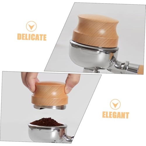 Distributeur expresso acier inoxydable et outil nivellement manche bois - 4