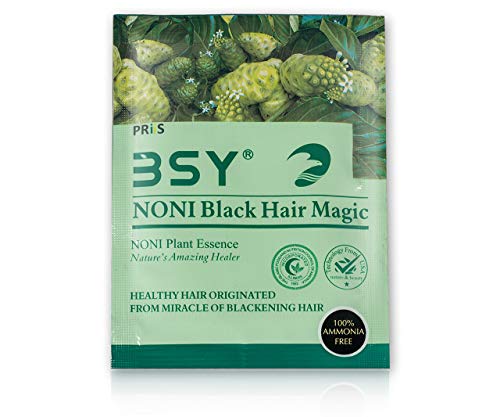 Image of 3 IN 1 Natural 5-Min Hair Colour Shampoo Black | Ammonia Free Long Lasting Hair Color Noni Fruit Extract No Hair Loss Grey Coverage Hair Dye for Women & Men (20ml-6 Sachet)