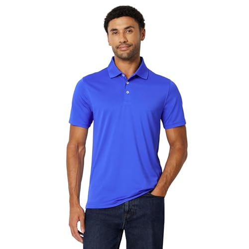 Image of Amazon Essentials Men's Moisture Wicking Golf Polo Shirt, Short Sleeve, Slim-Fit, Quick-Dry