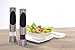 Cole & Mason Richmond Electronic Salt & Pepper Mill Gift Set - One-Button Electric Spice Grinder with Large Grinding Chamber - Requires 6 AAA Batteries - Hand Wash Kitchen Tool - Stainless Steel
