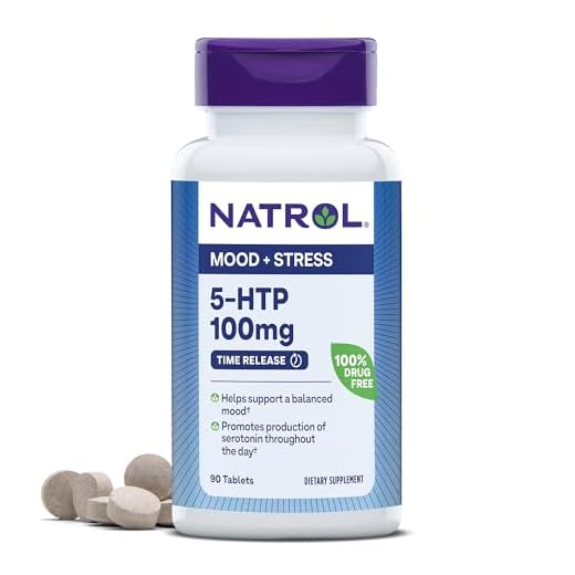 Natrol 5-HTP 100mg, Dietary Supplement Helps Support a Balanced Mood, Mood and Stress Support Supplement, 90 Time Release Tablets, 45-90 Day Supply