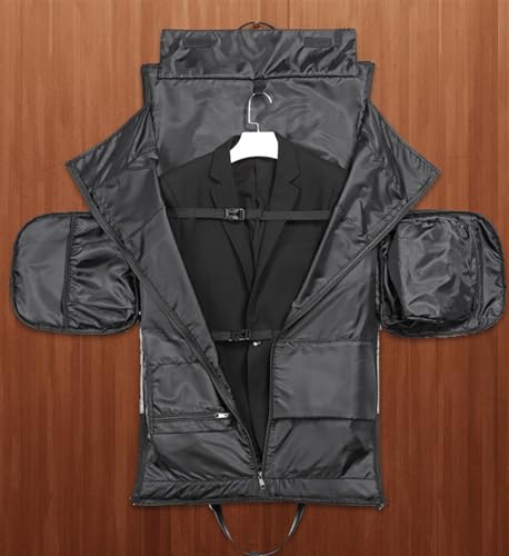 Habrur Duffel Bag 20in Garment Bags for Travel,Carry On Suit Bags for Men,Garment Bag with Shoe Compartment Overnight Bag Travel (Color : A, Size : 52 * 26 * 33cm)4