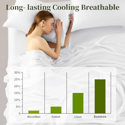 image for Shilucheng 100% Viscose Derived from Bamboo_ Sheets Queen Size 4pcs - 