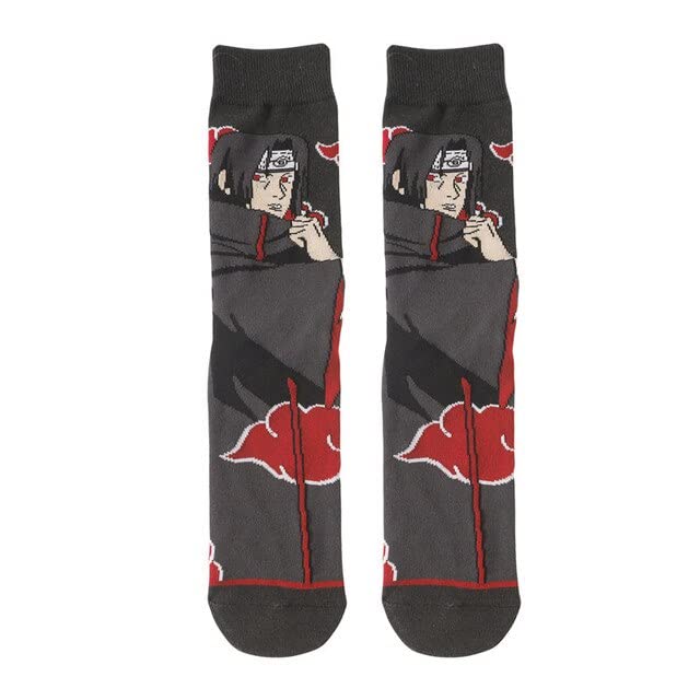 Shop-UP! Calcetines Naruto de dibujos animados unisex, elegir el personaje, Itachi