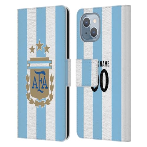 Coque Argentine iPhone 14 avec portefeuille intégré et protection intégrale en cuir