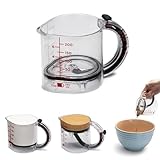 4-in-1 Adjustable Measuring Cup, Multi-Functional Measuring Cup with Scraper-Style Seal Base, Space-Saving Easy to Clean No Waste Design, Multi Measurings Cube Cups for Cooking and Baking