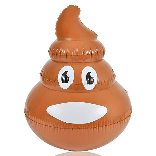 ArtCreativity Poop Inflate, Inflatable Poop Emoji Pool Float, Emoji Party Decorations and Supplies, 24 Inch Blow-Up Poop Inflate, Fun Prank and Gag Gift for Children and Adults