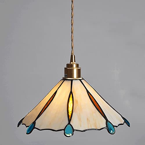 Plafond suspension lampe E27 rétro laiton verre bar resto