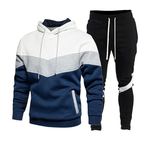 Generisch Jogginganzug Set Herren Kapuzenpullover Hoodie Casual 2-Teiliger Trainingsanzug mit Kapuzenpullover und Jogginghose Kapuzen Sweatshirt und Hose 2 Teilig Sportanzug Pullover Hoodie Laufanzug Generisch Jogginganzug Set Herren Kapuzenpullover Hoodie Casual 2-Teiliger Trainingsanzug mit Kapuzenpullover und Jogginghose Kapuzen Sweatshirt und Hose 2 Teilig Sportanzug Pullover Hoodie Laufanzug