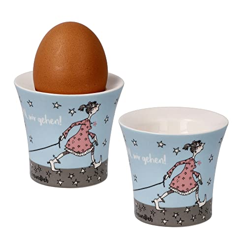 Goebel Egg Cup Set Barbara Freundlieb - Die sind doch alle verrückt