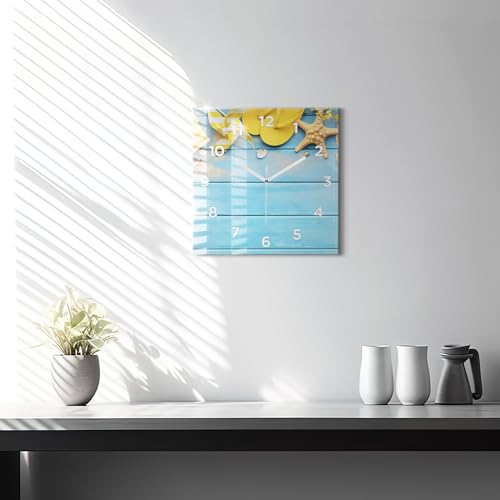 Horloge numérique carrée 30x30 cm Wallfluent moderne - 3