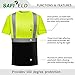 SAFIELD Hi Vis Safety Shirts for Men Reflective,High VisibilityYellow Construction Work T-shirt Short Sleeve 3 and 5 Pack