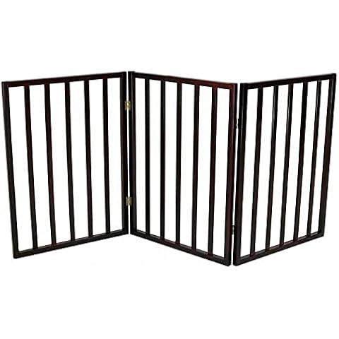 Oypla Dog Safety Folding Wooden Pet Gate Portable Indoor Barrier Cover