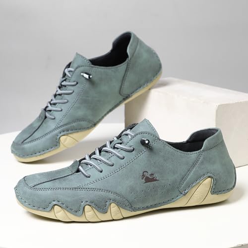 Image of Driving Shoes for Men Casual Slip Ons Mens Fashion Shoes Comfort Handmade Chukka Dress Casual Shoes