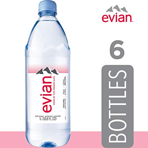 Evian Natural Spring Water, Naturally Filtered Spring Water, Naturally Filtered Spring Water In Large Bottles, 33.8 Fl Oz (Pack Of 6) #TOP1