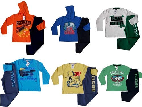 5 conjunto de moletom infantil menino TAMANHO:8